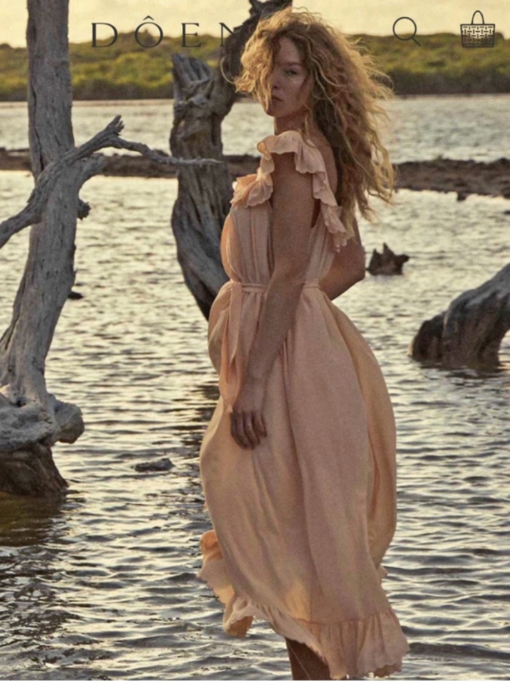 Silk Doen Sycamore Dress coral